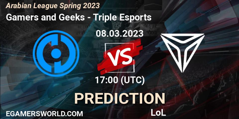 Gamers and Geeks vs Triple Esports: Betting TIp, Match Prediction. 15.02.23. LoL, Arabian League Spring 2023