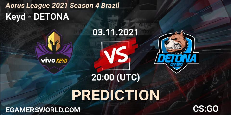 Keyd vs DETONA: Betting TIp, Match Prediction. 03.11.21. CS2 (CS:GO), Aorus League 2021 Season 4 Brazil