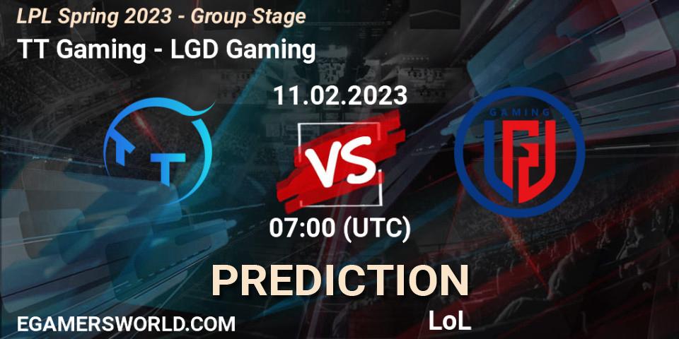 TT Gaming vs LGD Gaming: Betting TIp, Match Prediction. 11.02.23. LoL, LPL Spring 2023 - Group Stage