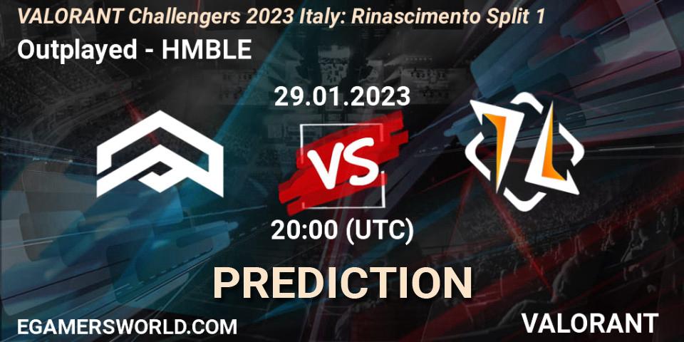 Outplayed vs HMBLE: Betting TIp, Match Prediction. 29.01.23. VALORANT, VALORANT Challengers 2023 Italy: Rinascimento Split 1