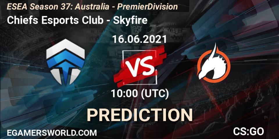 Chiefs Esports Club vs Skyfire: Betting TIp, Match Prediction. 16.06.21. CS2 (CS:GO), ESEA Season 37: Australia - Premier Division