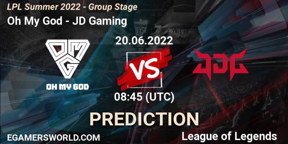 Oh My God vs JD Gaming: Betting TIp, Match Prediction. 20.06.22. LoL, LPL Summer 2022 - Group Stage