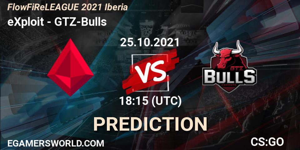 eXploit vs GTZ-Bulls: Betting TIp, Match Prediction. 25.10.21. CS2 (CS:GO), FlowFiReLEAGUE 2021 Iberia
