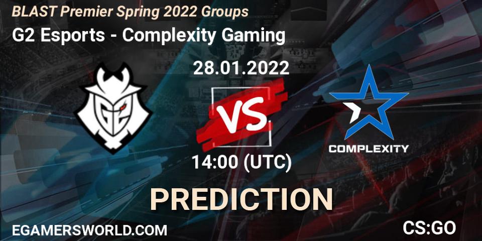 G2 Esports vs Complexity Gaming: Betting TIp, Match Prediction. 28.01.22. CS2 (CS:GO), BLAST Premier Spring Groups 2022