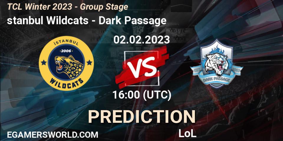 İstanbul Wildcats vs Dark Passage: Betting TIp, Match Prediction. 02.02.23. LoL, TCL Winter 2023 - Group Stage