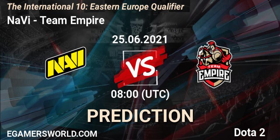 NaVi vs Team Empire: Betting TIp, Match Prediction. 25.06.21. Dota 2, The International 10: Eastern Europe Qualifier