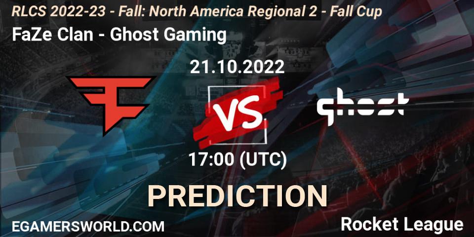 FaZe Clan vs Ghost Gaming: Betting TIp, Match Prediction. 21.10.22. Rocket League, RLCS 2022-23 - Fall: North America Regional 2 - Fall Cup