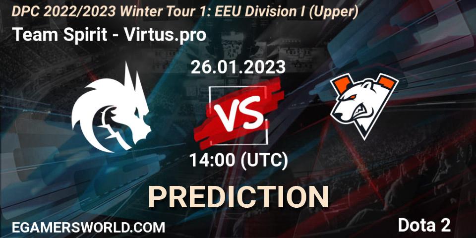 Team Spirit vs Virtus.pro: Betting TIp, Match Prediction. 26.01.23. Dota 2, DPC 2022/2023 Winter Tour 1: EEU Division I (Upper)