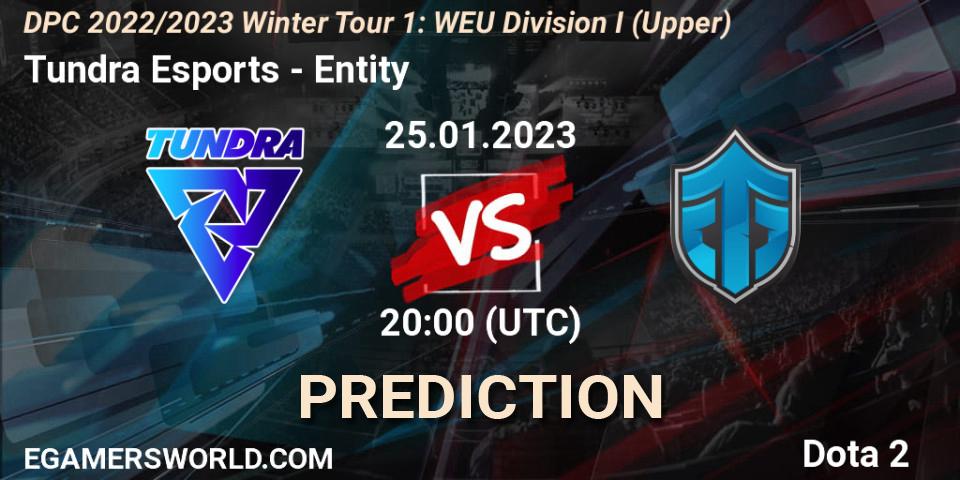 Tundra Esports vs Entity: Betting TIp, Match Prediction. 25.01.23. Dota 2, DPC 2022/2023 Winter Tour 1: WEU Division I (Upper)