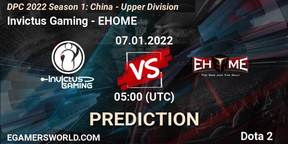 Invictus Gaming vs EHOME: Betting TIp, Match Prediction. 07.01.22. Dota 2, DPC 2022 Season 1: China - Upper Division