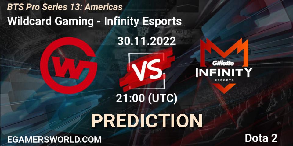 Wildcard Gaming vs Infinity Esports: Betting TIp, Match Prediction. 30.11.22. Dota 2, BTS Pro Series 13: Americas