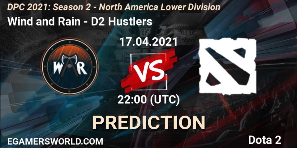 Wind and Rain vs D2 Hustlers: Betting TIp, Match Prediction. 17.04.21. Dota 2, DPC 2021: Season 2 - North America Lower Division