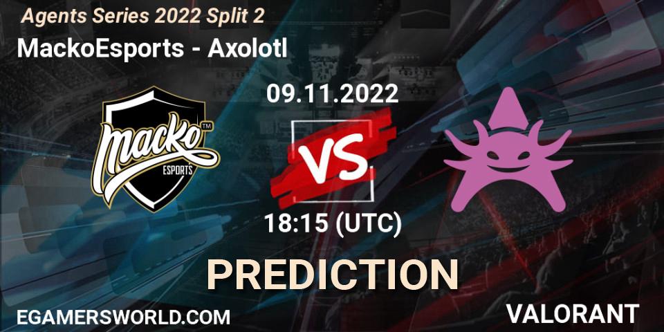 MackoEsports vs Axolotl: Betting TIp, Match Prediction. 09.11.22. VALORANT, Agents Series 2022 Split 2
