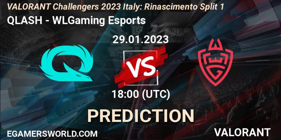 QLASH vs WLGaming Esports: Betting TIp, Match Prediction. 29.01.23. VALORANT, VALORANT Challengers 2023 Italy: Rinascimento Split 1