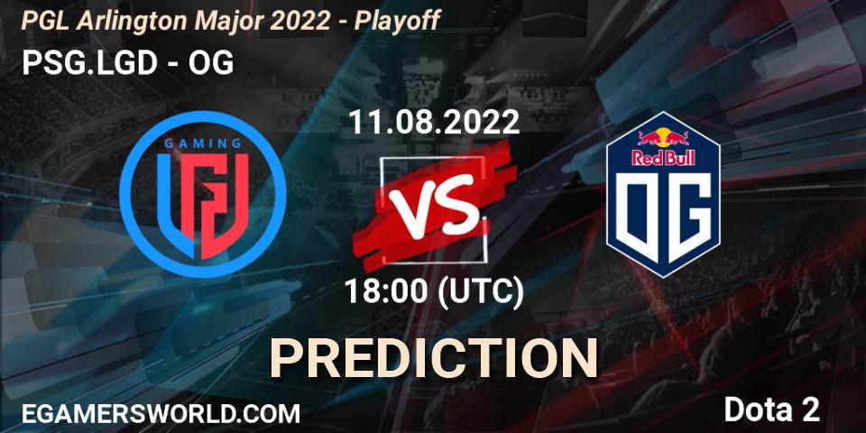 PSG.LGD vs OG: Betting TIp, Match Prediction. 11.08.22. Dota 2, PGL Arlington Major 2022 - Playoff
