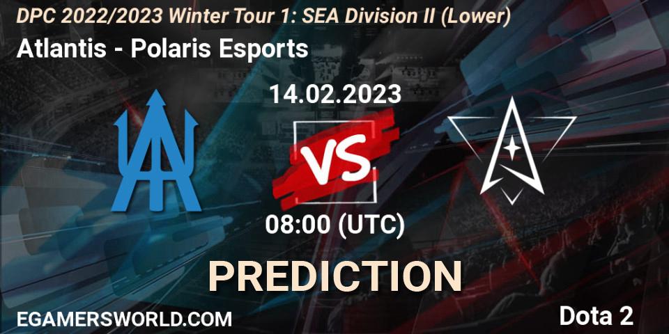 Atlantis vs Polaris Esports: Betting TIp, Match Prediction. 15.02.23. Dota 2, DPC 2022/2023 Winter Tour 1: SEA Division II (Lower)