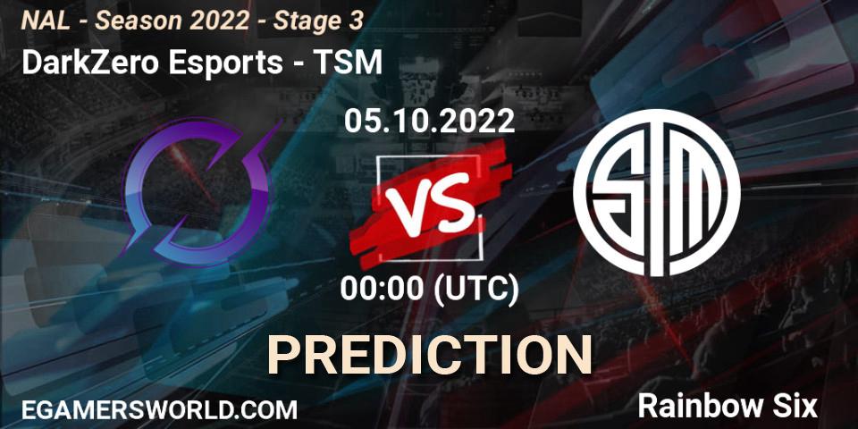DarkZero Esports vs TSM: Betting TIp, Match Prediction. 05.10.22. Rainbow Six, NAL - Season 2022 - Stage 3