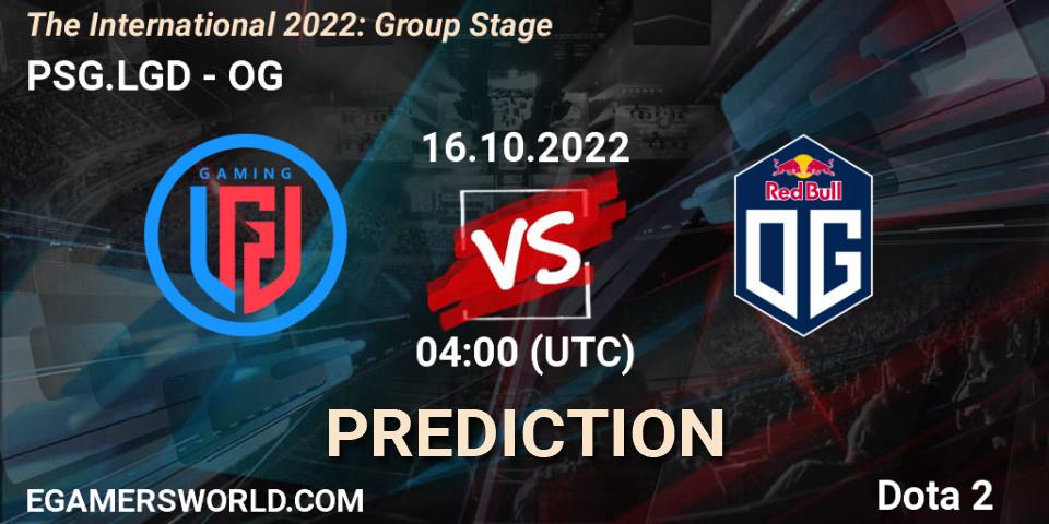 PSG.LGD vs OG: Betting TIp, Match Prediction. 16.10.22. Dota 2, The International 2022: Group Stage