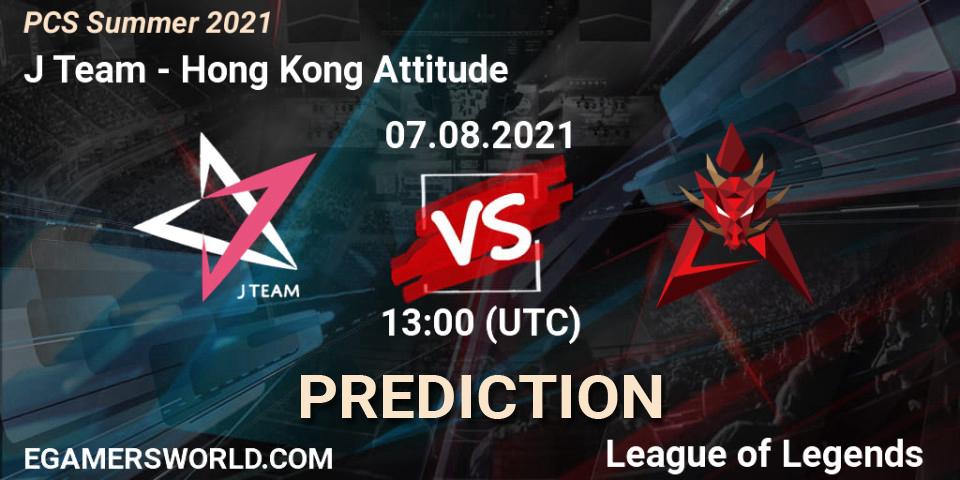J Team vs Hong Kong Attitude: Betting TIp, Match Prediction. 07.08.21. LoL, PCS Summer 2021