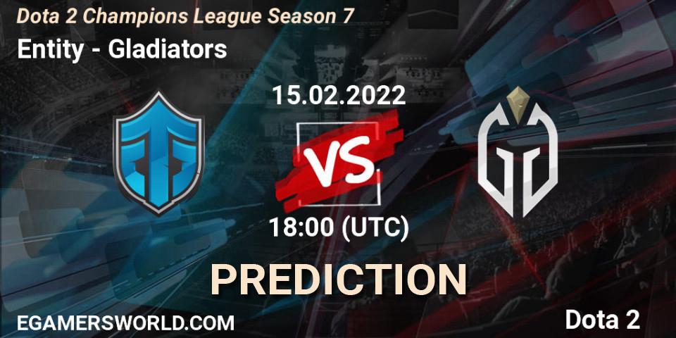 Entity vs Gladiators: Betting TIp, Match Prediction. 15.02.22. Dota 2, Dota 2 Champions League 2022 Season 7