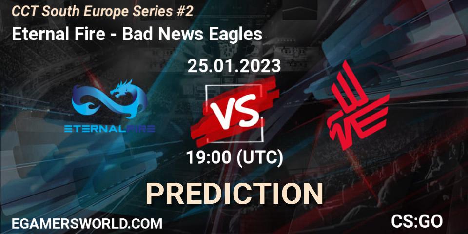 Eternal Fire vs Bad News Eagles: Betting TIp, Match Prediction. 25.01.23. CS2 (CS:GO), CCT South Europe Series #2