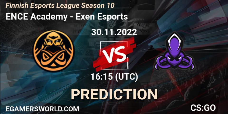 ENCE Academy vs Exen Esports: Betting TIp, Match Prediction. 30.11.22. CS2 (CS:GO), Finnish Esports League Season 10