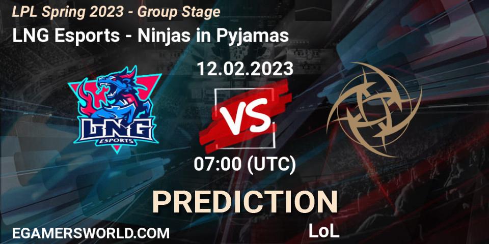 LNG Esports vs Ninjas in Pyjamas: Betting TIp, Match Prediction. 12.02.23. LoL, LPL Spring 2023 - Group Stage