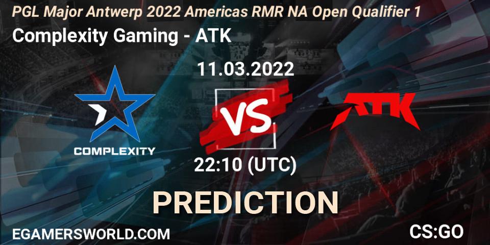 Complexity Gaming vs ATK: Betting TIp, Match Prediction. 11.03.22. CS2 (CS:GO), PGL Major Antwerp 2022 Americas RMR NA Open Qualifier 1