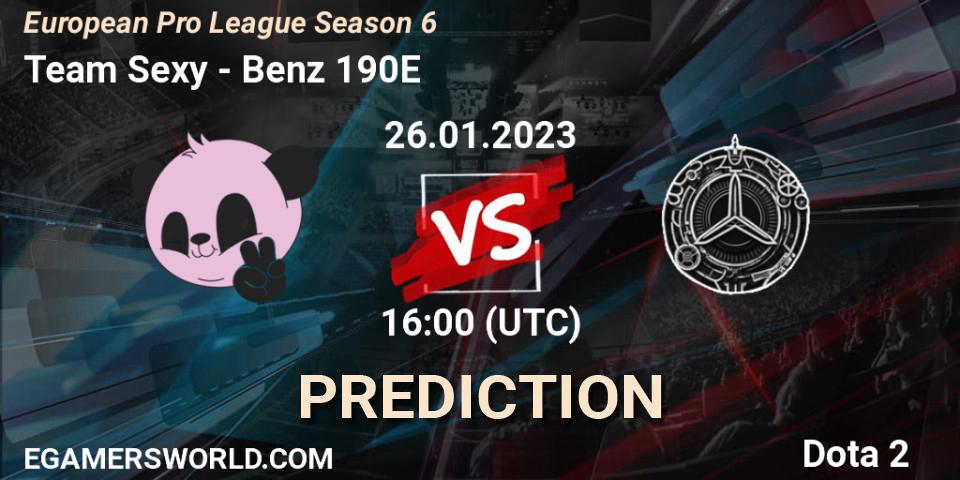 Team Sexy vs Benz 190E: Betting TIp, Match Prediction. 26.01.23. Dota 2, European Pro League Season 6