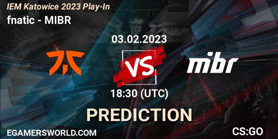 fnatic vs MIBR: Betting TIp, Match Prediction. 03.02.23. CS2 (CS:GO), IEM Katowice 2023 Play-In