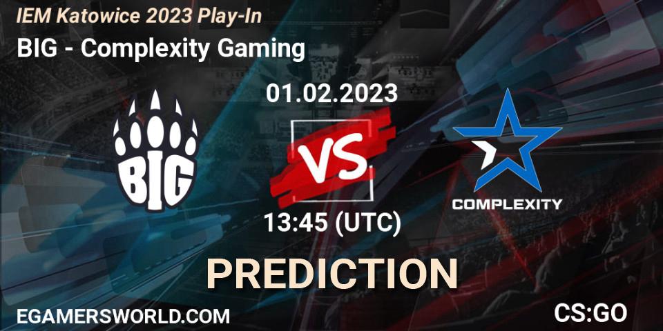 BIG vs Complexity Gaming: Betting TIp, Match Prediction. 01.02.23. CS2 (CS:GO), IEM Katowice 2023 Play-In