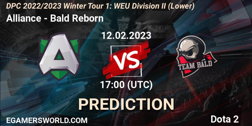 Alliance vs Bald Reborn: Betting TIp, Match Prediction. 12.02.23. Dota 2, DPC 2022/2023 Winter Tour 1: WEU Division II (Lower)