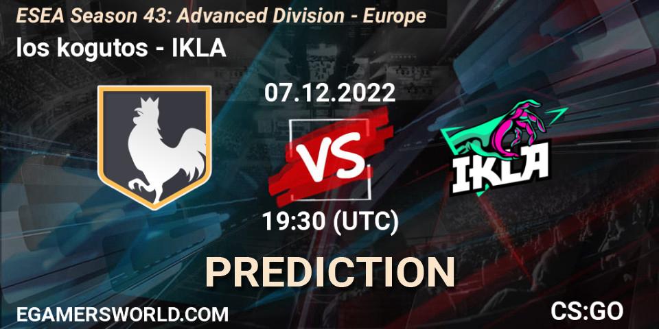 los kogutos vs IKLA: Betting TIp, Match Prediction. 08.12.22. CS2 (CS:GO), ESEA Season 43: Advanced Division - Europe