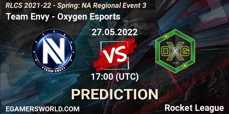 Team Envy vs Oxygen Esports: Betting TIp, Match Prediction. 27.05.22. Rocket League, RLCS 2021-22 - Spring: NA Regional Event 3