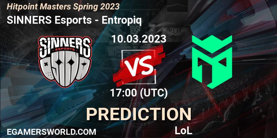 SINNERS Esports vs Entropiq: Betting TIp, Match Prediction. 14.02.23. LoL, Hitpoint Masters Spring 2023