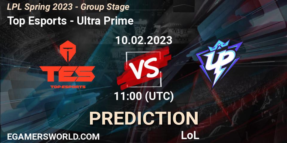 Top Esports vs Ultra Prime: Betting TIp, Match Prediction. 10.02.23. LoL, LPL Spring 2023 - Group Stage
