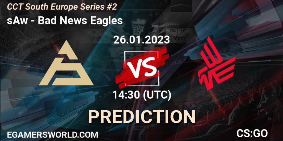 sAw vs Bad News Eagles: Betting TIp, Match Prediction. 26.01.23. CS2 (CS:GO), CCT South Europe Series #2