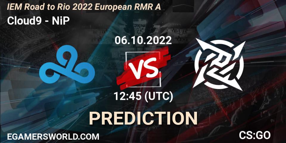 Cloud9 vs NiP: Betting TIp, Match Prediction. 06.10.22. CS2 (CS:GO), IEM Road to Rio 2022 European RMR A