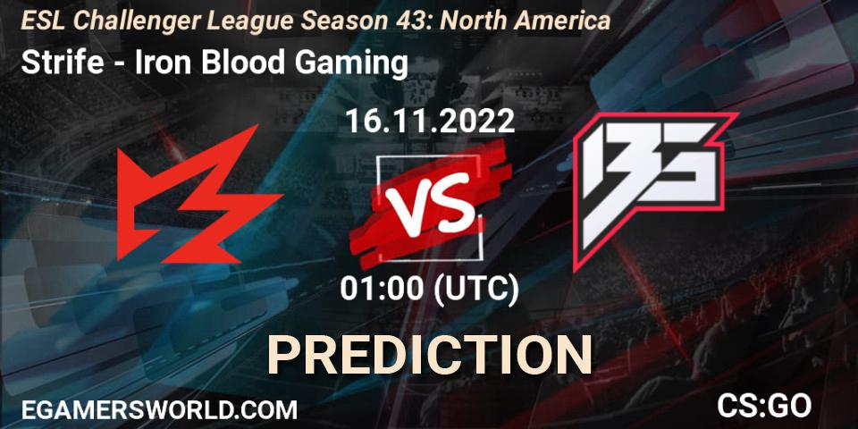 Strife vs Iron Blood Gaming: Betting TIp, Match Prediction. 02.12.22. CS2 (CS:GO), ESL Challenger League Season 43: North America