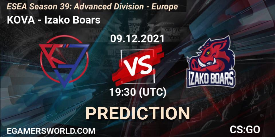 KOVA vs Izako Boars: Betting TIp, Match Prediction. 09.12.21. CS2 (CS:GO), ESEA Season 39: Advanced Division - Europe