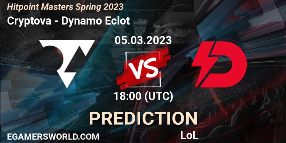 Cryptova vs Dynamo Eclot: Betting TIp, Match Prediction. 07.02.23. LoL, Hitpoint Masters Spring 2023