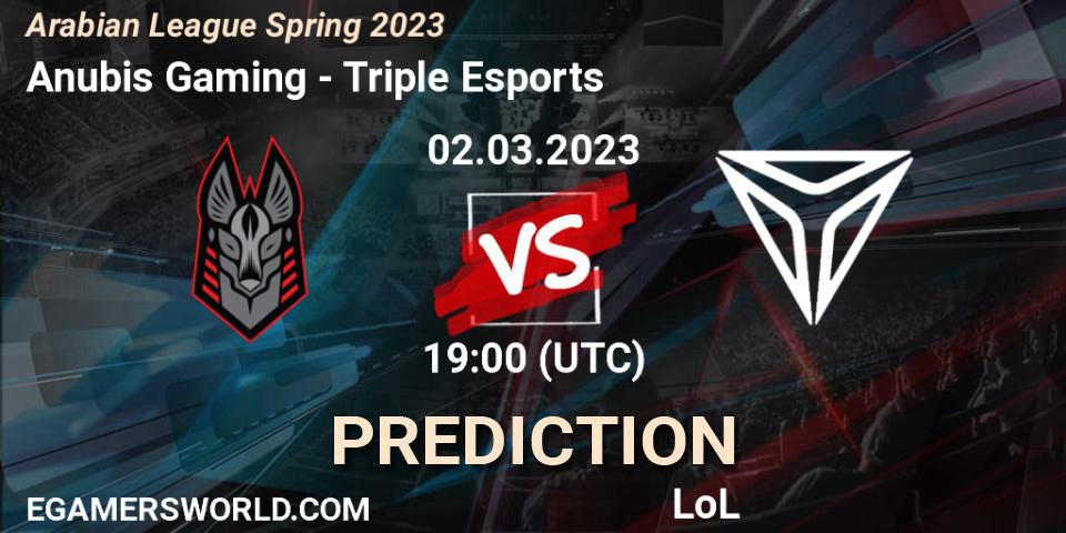 Anubis Gaming vs Triple Esports: Betting TIp, Match Prediction. 09.02.23. LoL, Arabian League Spring 2023