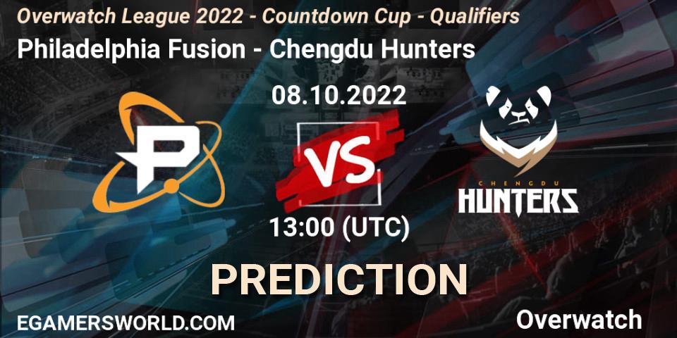 Philadelphia Fusion vs Chengdu Hunters: Betting TIp, Match Prediction. 08.10.22. Overwatch, Overwatch League 2022 - Countdown Cup - Qualifiers