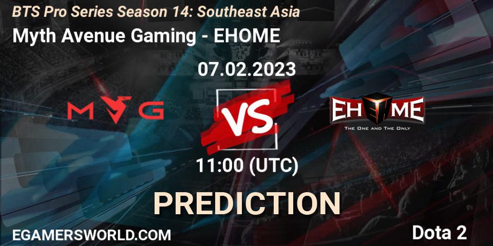 Myth Avenue Gaming vs EHOME: Betting TIp, Match Prediction. 07.02.23. Dota 2, BTS Pro Series Season 14: Southeast Asia