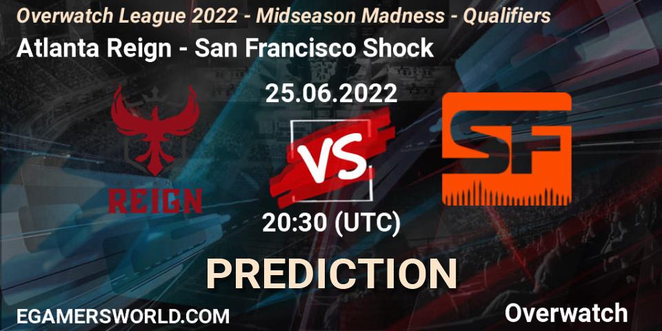 Atlanta Reign vs San Francisco Shock: Betting TIp, Match Prediction. 25.06.22. Overwatch, Overwatch League 2022 - Midseason Madness - Qualifiers