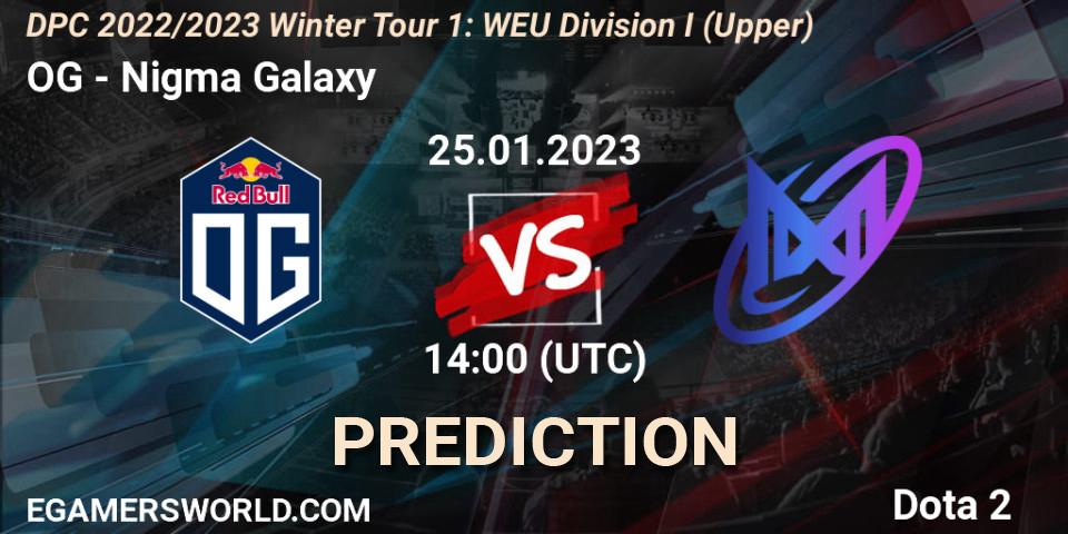 OG vs Nigma Galaxy: Betting TIp, Match Prediction. 25.01.23. Dota 2, DPC 2022/2023 Winter Tour 1: WEU Division I (Upper)