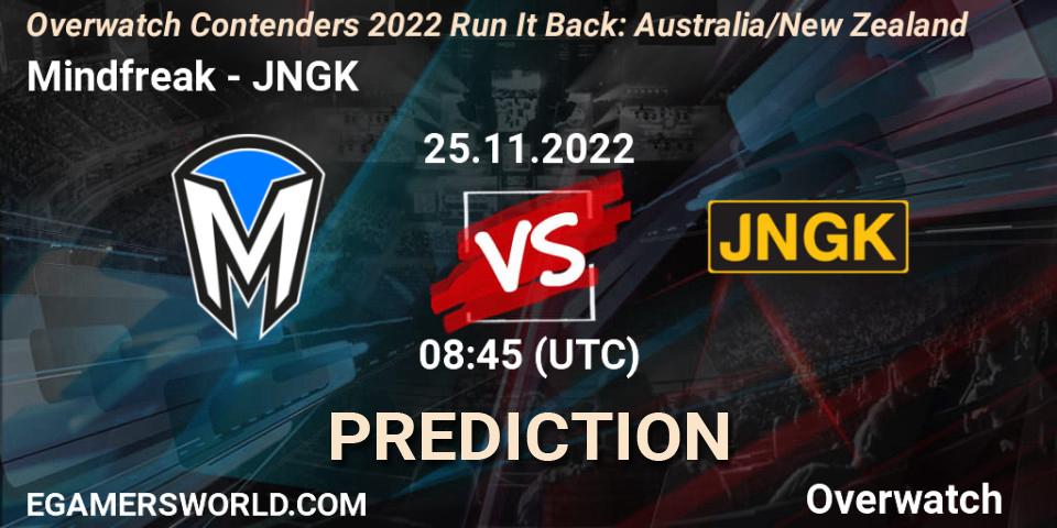 Mindfreak vs JNGK: Betting TIp, Match Prediction. 25.11.22. Overwatch, Overwatch Contenders 2022 - Australia/New Zealand - November
