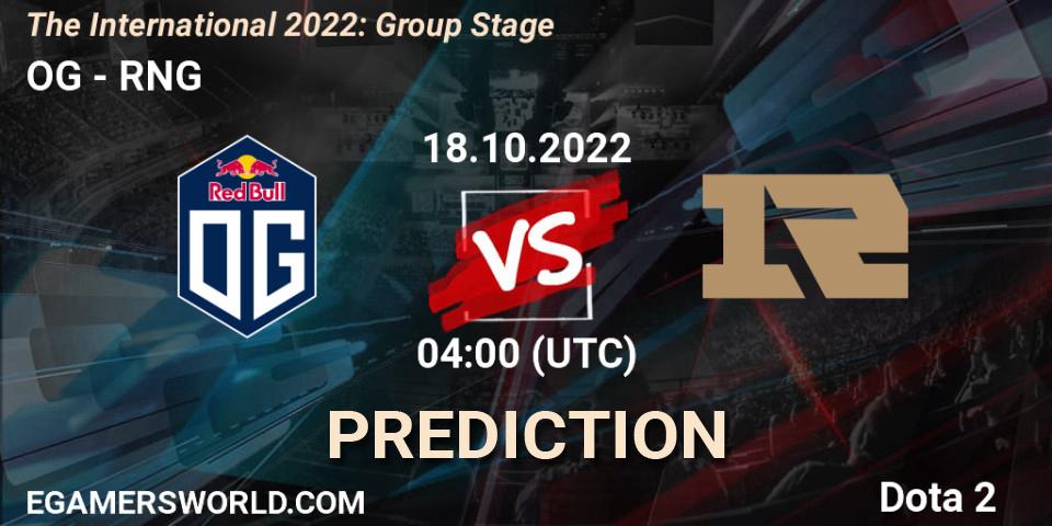 OG vs RNG: Betting TIp, Match Prediction. 18.10.22. Dota 2, The International 2022: Group Stage