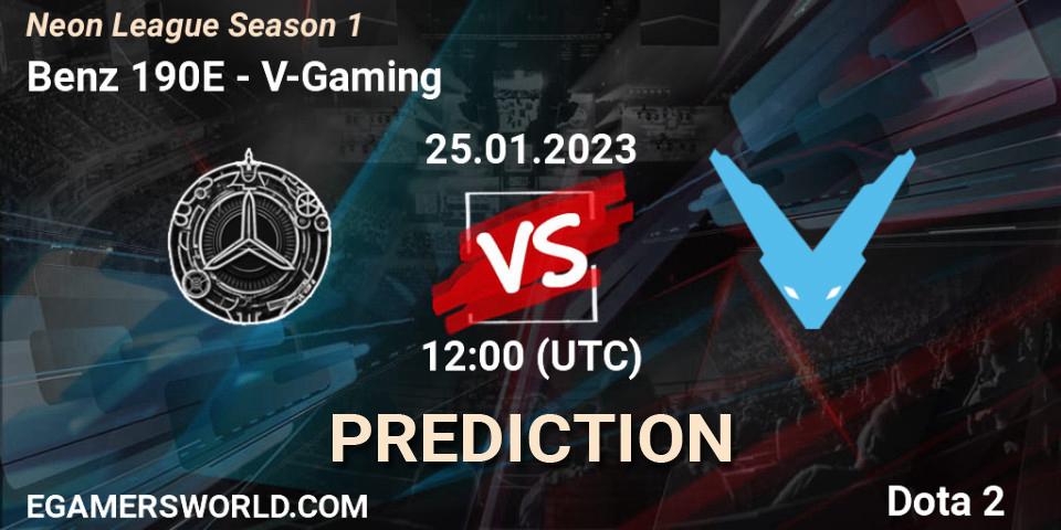 Benz 190E vs V-Gaming: Betting TIp, Match Prediction. 25.01.23. Dota 2, Neon League Season 1