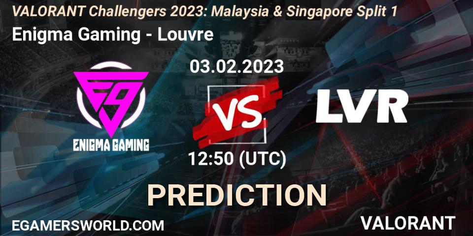Enigma Gaming vs Louvre: Betting TIp, Match Prediction. 03.02.23. VALORANT, VALORANT Challengers 2023: Malaysia & Singapore Split 1